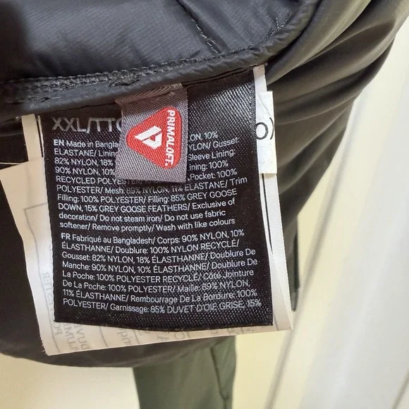 Lululemon Mens Down For It All Goose Down Puffer Jacket Size XXL Army Green FLAW